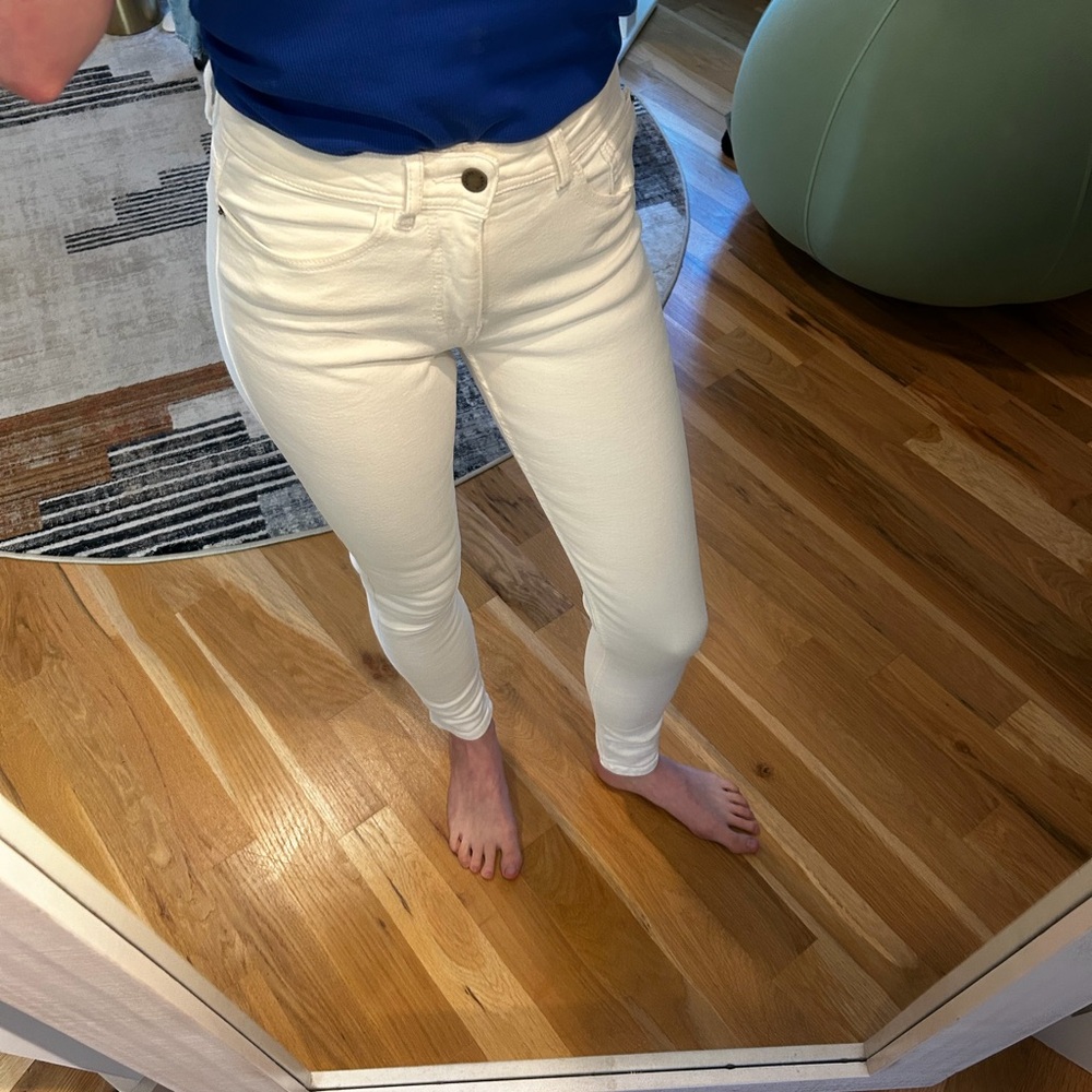 Sézane White High-Rise Skinny Jeans - size Euro 34